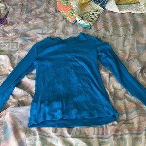 💛💗Girl’s Solid Blue Long Sleeve Tee